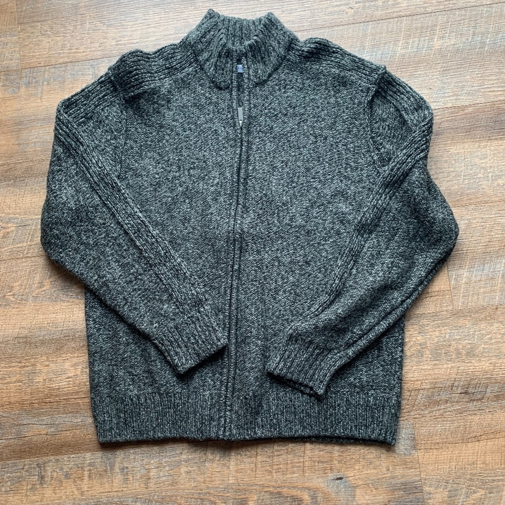 John Henry Men's Full Zip Mock Neck Cardigan size XXL grey